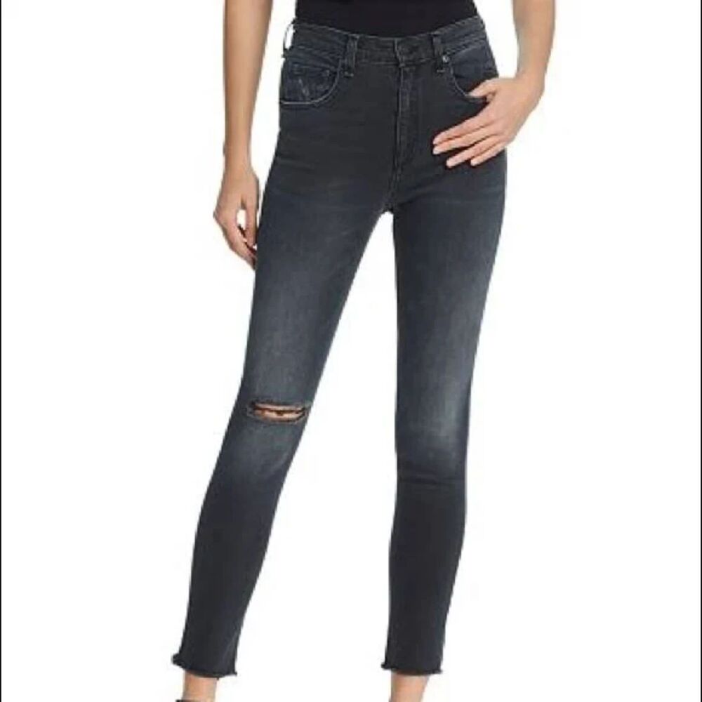 RAG‎ & BONE High Rise Ankle Skinny Distressed Sz 29